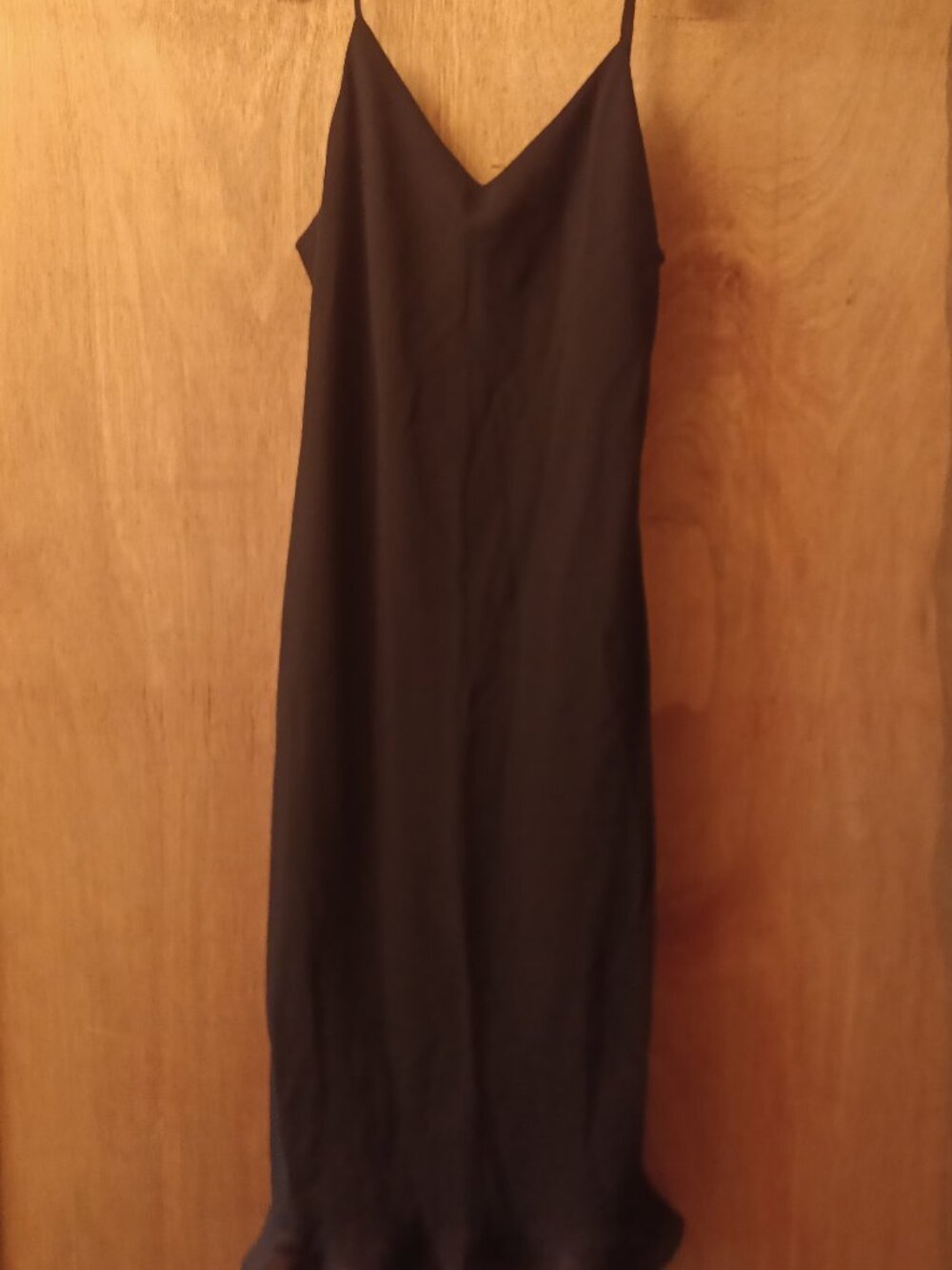 Vintage Lori Ann Montreal Black Spaghetti Straps Maxi Evening Dress